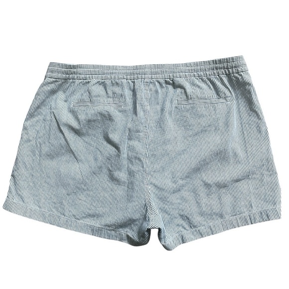 J. Crew Point Sur Seaside Short Pull On Cotton 3” Blue & White Stipe XXL - Picture 3 of 8